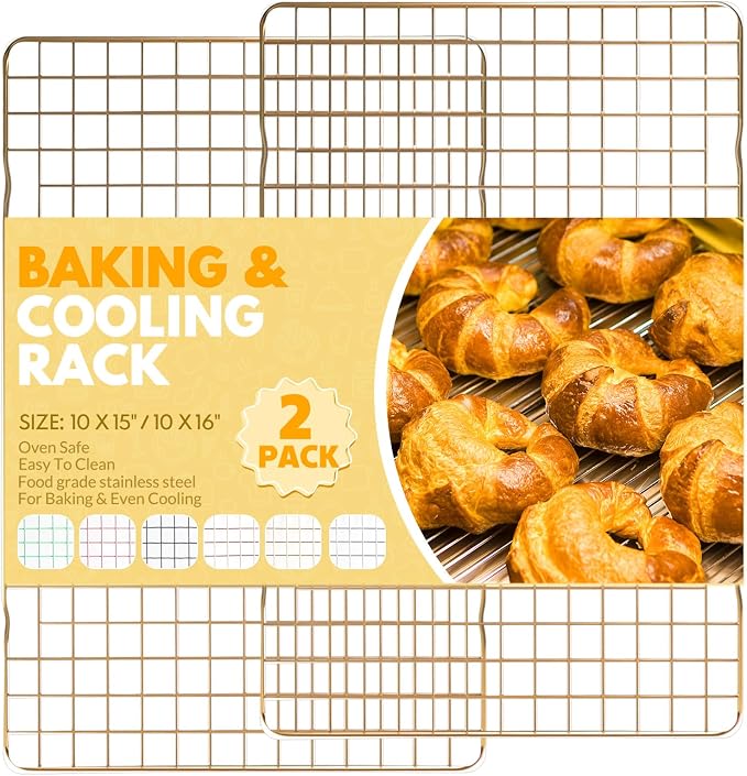 2 PCS Cooling Racks for Cooking and Baking, 15x10 Inches Stainless Steel by Unknown