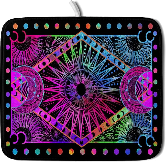Purple Absorbent Dish Drying Mat Sun and Moon Microfiber Drying Pad by Giwawa