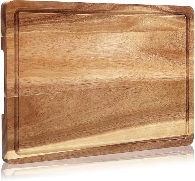 XL Cutting Board, 18x12 Large Acacia Wooden Cutting Board by GAOMON