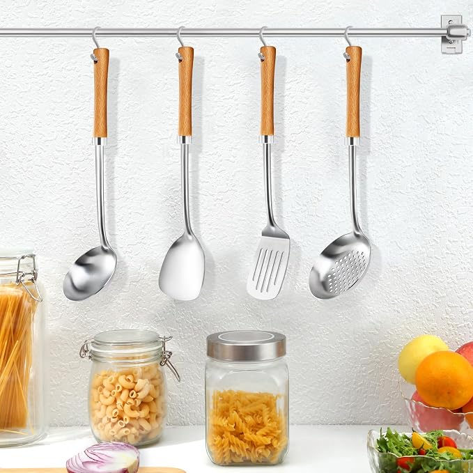 Pleafind 4-Pcs Cooking Utensils Set, Stainless Steel Kitchen Utensils - Image 8