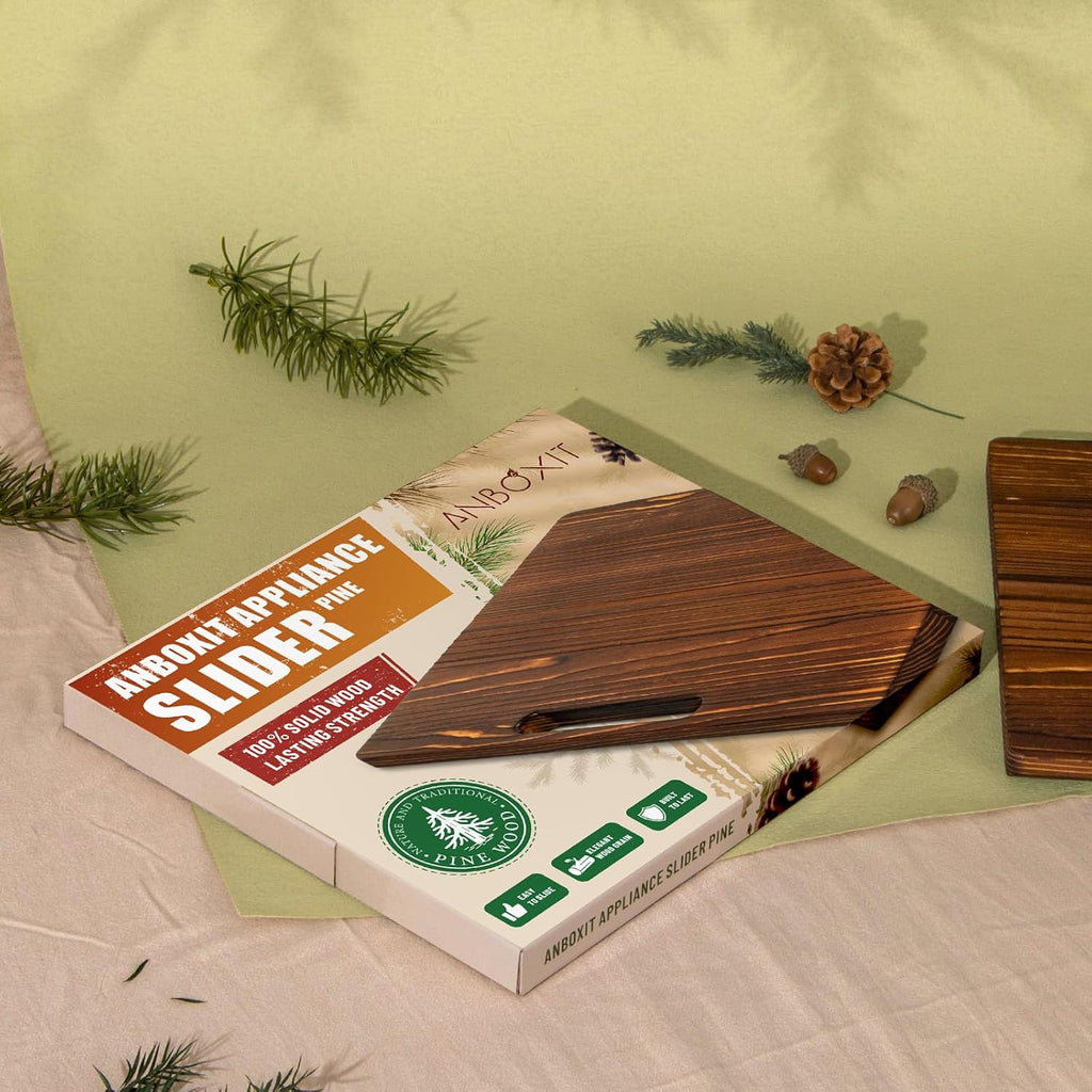 ANBOXIT Pine Wood Appliance Slider, Sliding Tray for Coffee Maker
