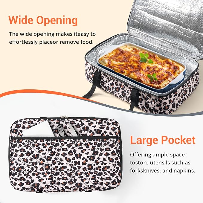 Insulated Casserole Carrier Portable Food Tote - Image 5