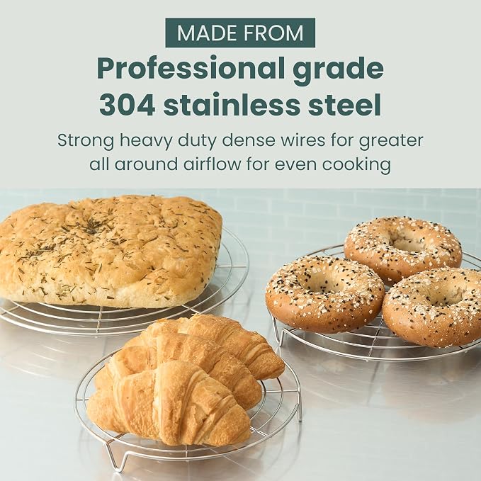 Ultra Cuisine 3 Set Round Cooling Racks - Image 6