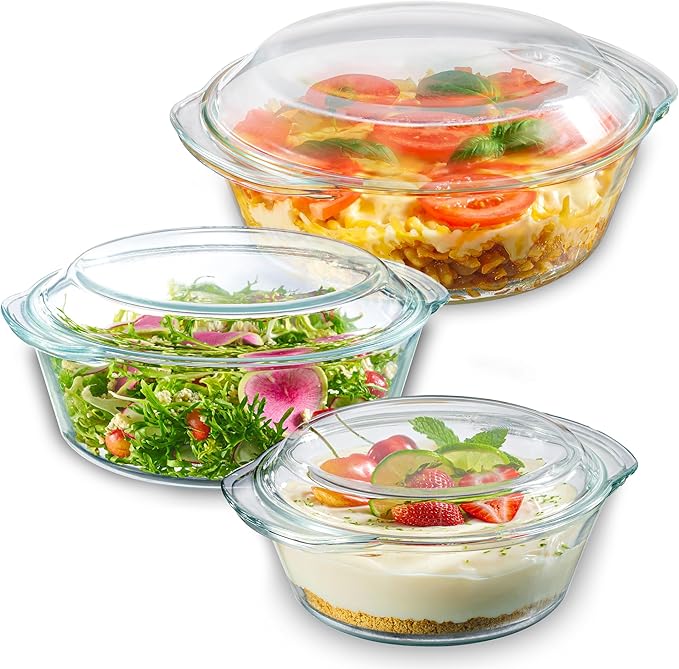 Le'raze 6-Piece Glass Tureen Dishes by LERAZE