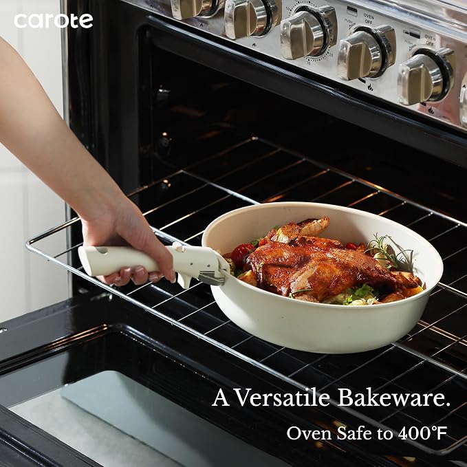 CAROTE 19pcs Pots and Pans Set, Nonstick Cookware Set Detachable Handle - Image 4