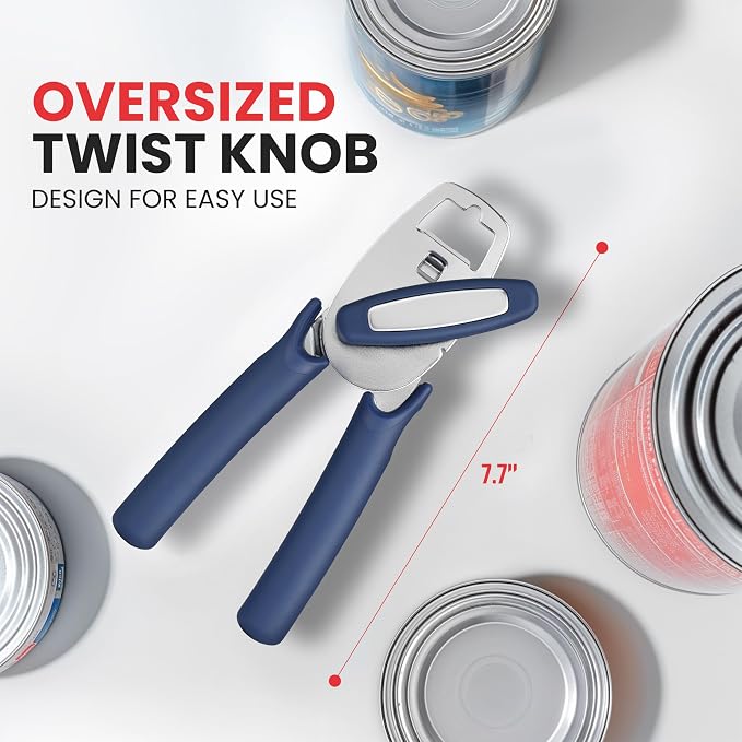 Zulay Kitchen Heavy Duty Stainless Steel Manual Can Opener – Ergonomic Soft - Image 2