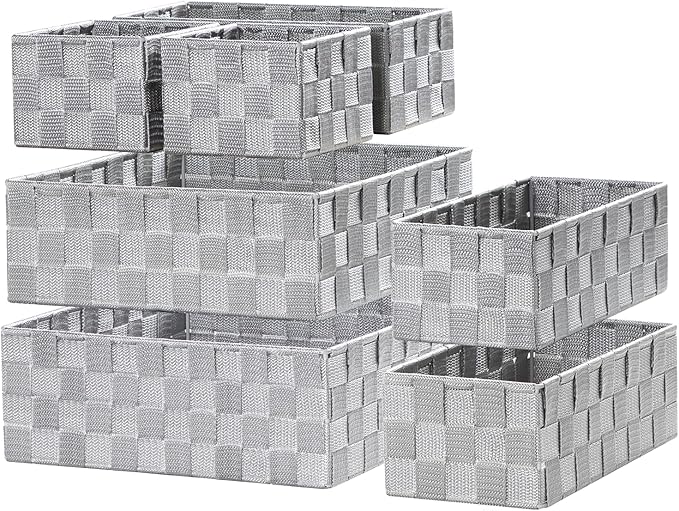 Posprica Small Baskets for Organizing Woven Storage for Shelves, Decorative by Posprica