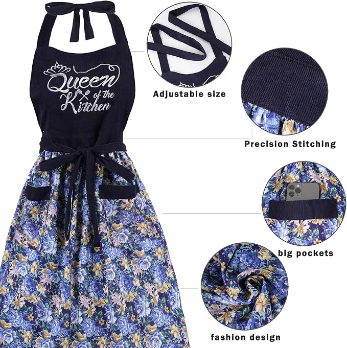 Cute Floral Aprons for Women - Image 5