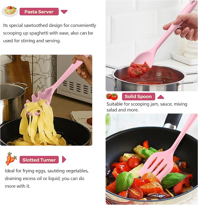 TeamFar Kitchen Cooking Utensils, 446°F Heat Resistant Kitchen Gadgets Tools - Image 4