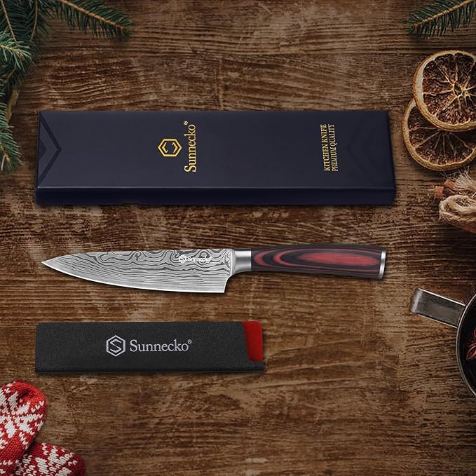 Sunnecko 5.5 Inch Small Chef Knife, High Carbon Stainless Steel Professional - Image 7
