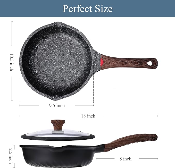 Vinchef Nonstick Deep Frying Pan Saute Pan - Image 5