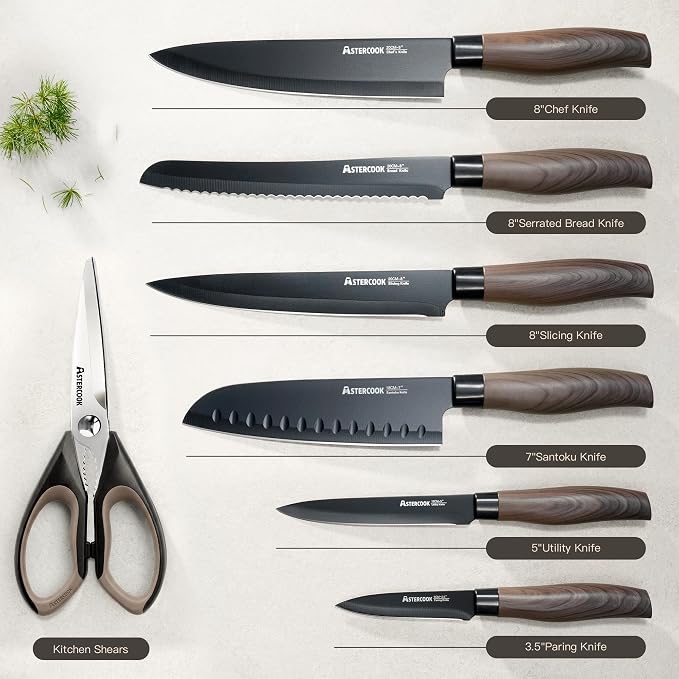 Astercook Knife Set, 13-Piece Kitchen Knives Set - Image 3