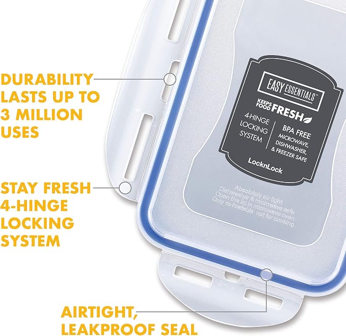 LOCK & LOCK Easy Essentials Food lids/Pantry Storage/Airtight containers - Image 10