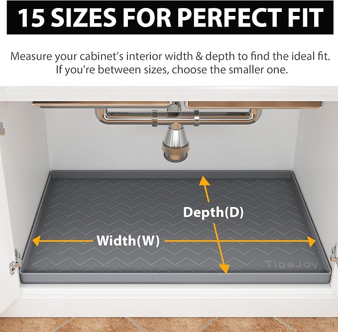 TigeJoy 37" x 22" Under Sink Mats - Image 2