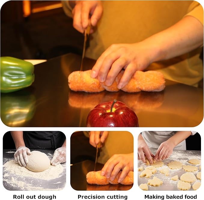 Stainless Steel Cutting Boards for Kitchen, Kneading Cutting Board Mats - Image 7