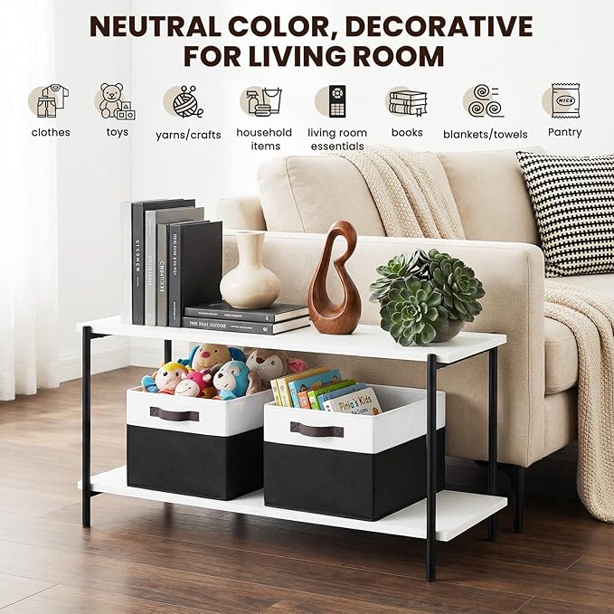 Criusia Large Storage Bins for Shelves 4 Pack, Closet Storage Baskets for - Image 5