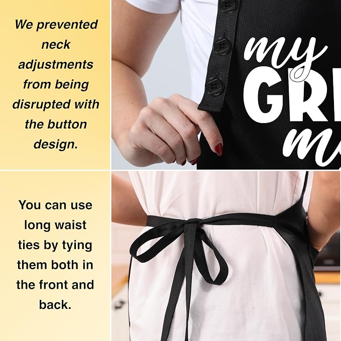 TOSHE Funny Apron Waterdrop Resistant Cotton Apron - Image 7