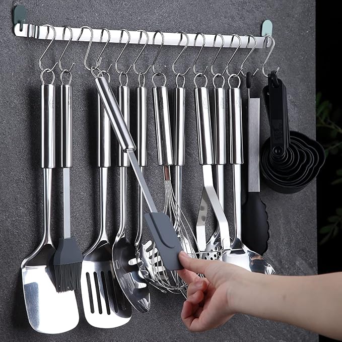 Berglander Kitchen Utensils Set 38 Pieces, Stainless Steel Cooking Utensils Set - Image 5