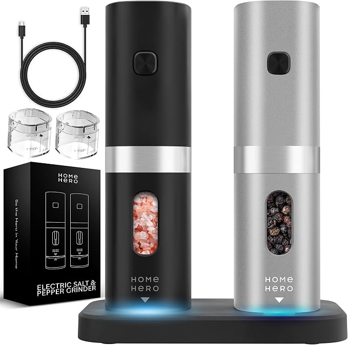 Home Hero Electric Salt and Pepper Grinder Set by HomeHero