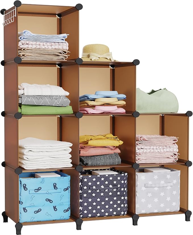 HOMIDEC Closet Organizers and Storage, 9 Cube Storage Organizer Cubes, Portable by DecorateYourHome