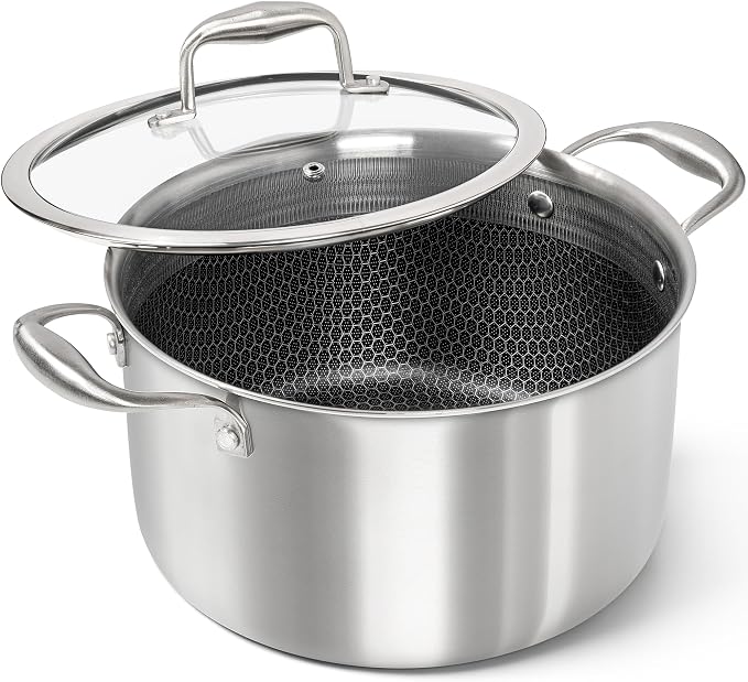 MICHELANGELO Tri-ply Stainless Steel Stock Pot by Michelangelo