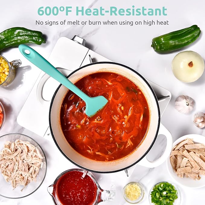 Heat Resistant Silicone Large Spatula: U-Taste 600ºF High Heat Flexible 11.38in - Image 3