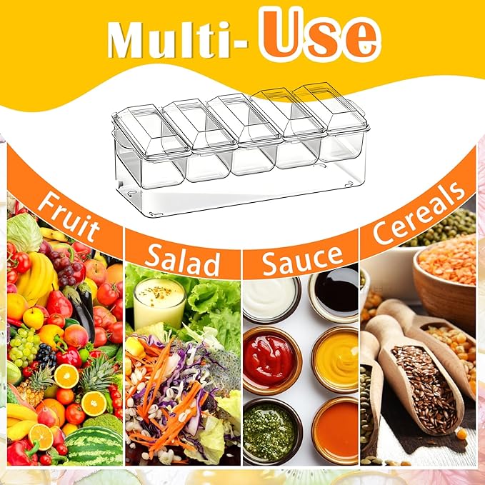 ARSTPEOE Condiment Tray, Chilled Condiment Server - Image 5