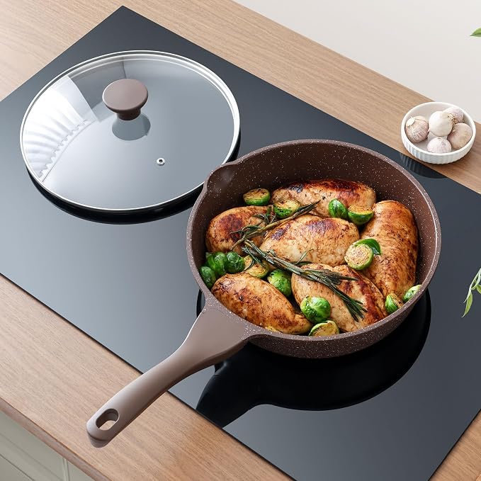 SENSARTE Nonstick Deep Frying Pan Skillet, 10-inch Saute Pan - Image 7