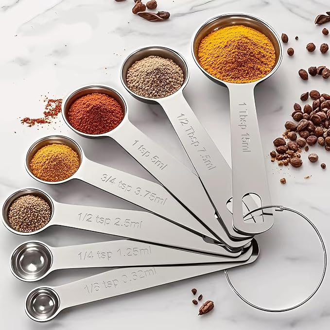 TILUCK Stainless Steel Measuring Spoons Set, Coffee Scoop Spoon, Kitchen Gadgets - Image 6