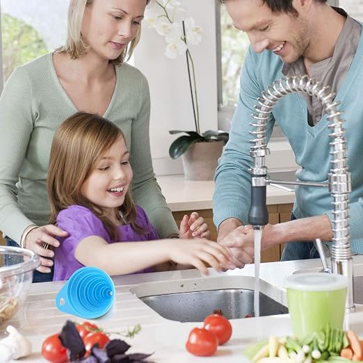 Funnels for Kitchen Use, Food Grade Silicone Collapsible Kitchen Funnel - Image 5