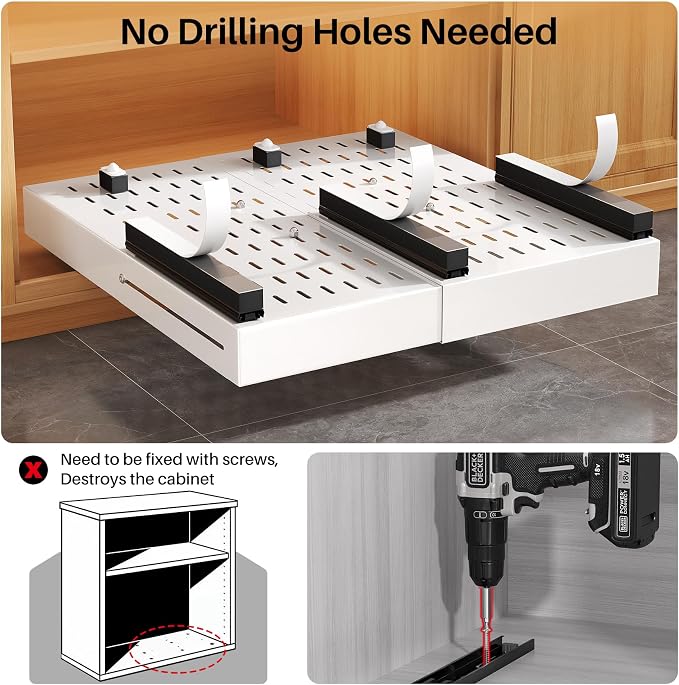 2 Pack Pull out Cabinet Organizer, Expandable Width, Depth - Image 7