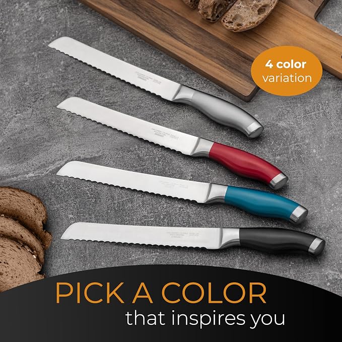 Orblue Serrated Bread Knife Ultra-Sharp Stainless Steel Professional Grade - Image 8