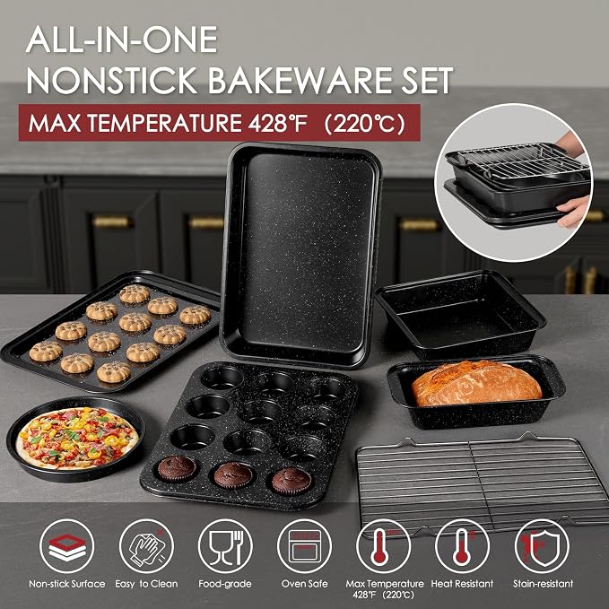 Kikcoin Pots and Pans Set Non Stick 31 Piece Kitchen Nonstick Cooking Cookware - Image 6