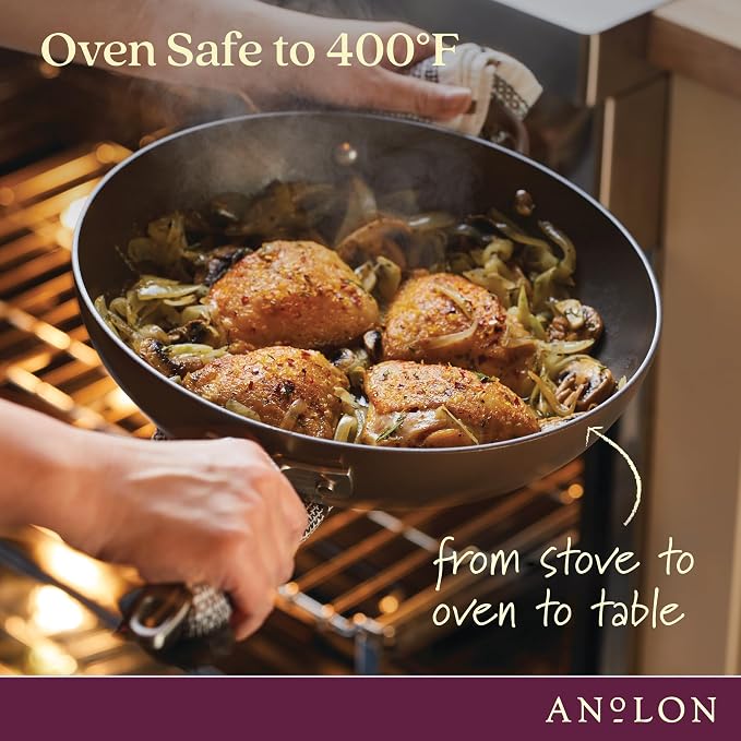 Anolon Advanced Home Hard Anodized Nonstick Deep Frying Skillet - Image 3