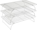 3 Tier Stackable Cooling Rack for Batch Cooling Cookie, Cake-15.8”x 10”- Heavy by QukakaHomeCare