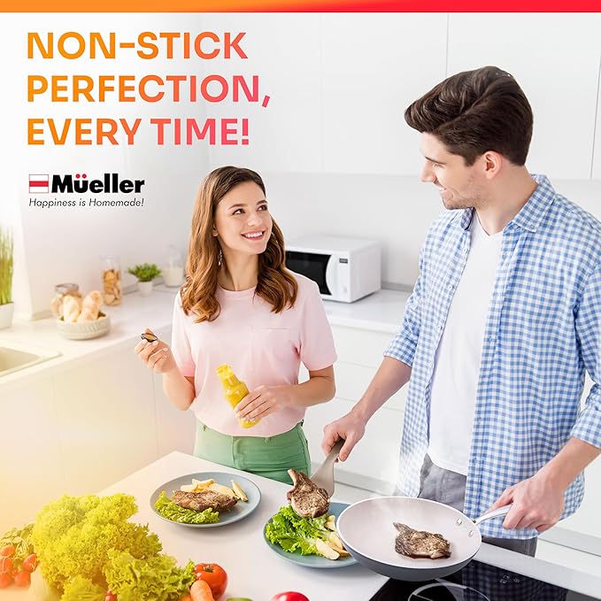 Mueller Frying Pan, Heavy Duty German Stone Coating Non Stick Frying Pans - Image 7