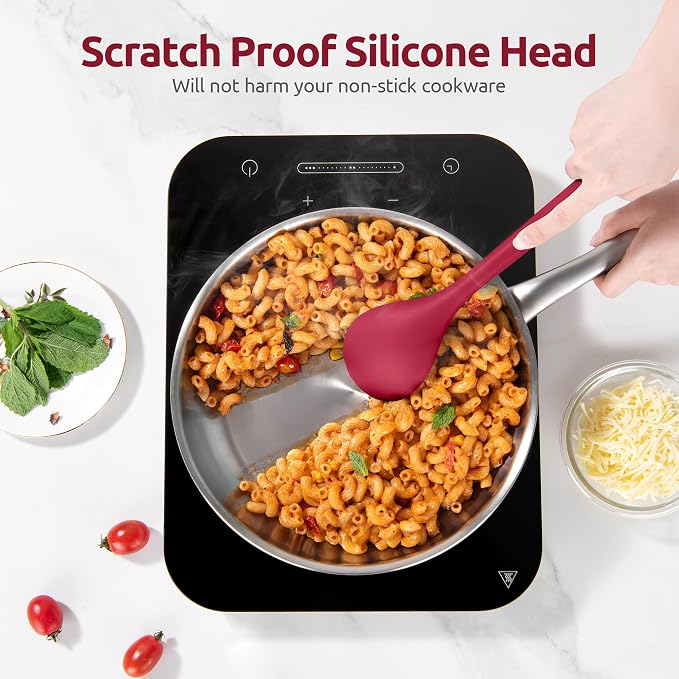 Silicone Kitchen Cooking Utensil Set: U-Taste High Heat Resistant 13.6in Long - Image 4