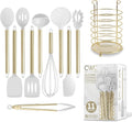 COOK WITH COLOR Silicone Cooking Utensils, Kitchen Utensil Set, Cooking Utensils by CookwithColor