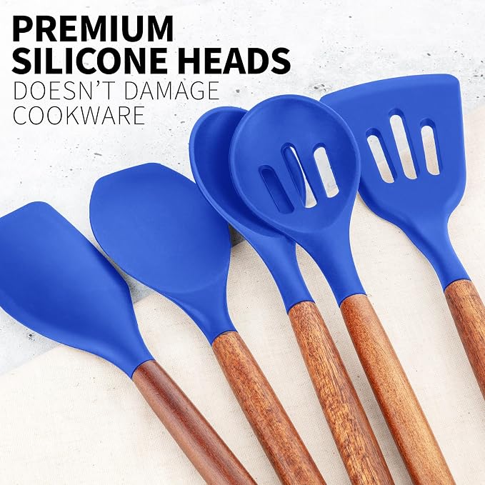 Zulay Kitchen Non-Stick Silicone Cooking Utensils Set - Image 9