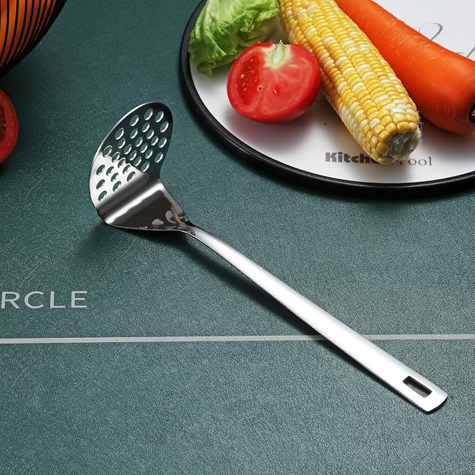 Stainless Steel Potato Masher, Berglander Heavy Duty Metal Potato Ricer - Image 2