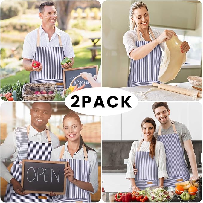 BeLuyi 2 Pack Adjustable Bib Apron - Image 7