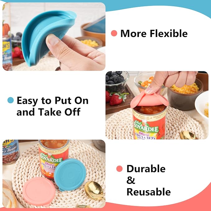2PCs 3.0-inch Silicone Can Lids - Image 3
