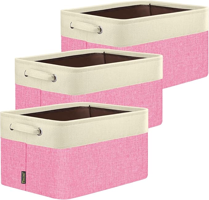 BALEINE 3 Pack Fabric Closet Storage Bins by BALEINE