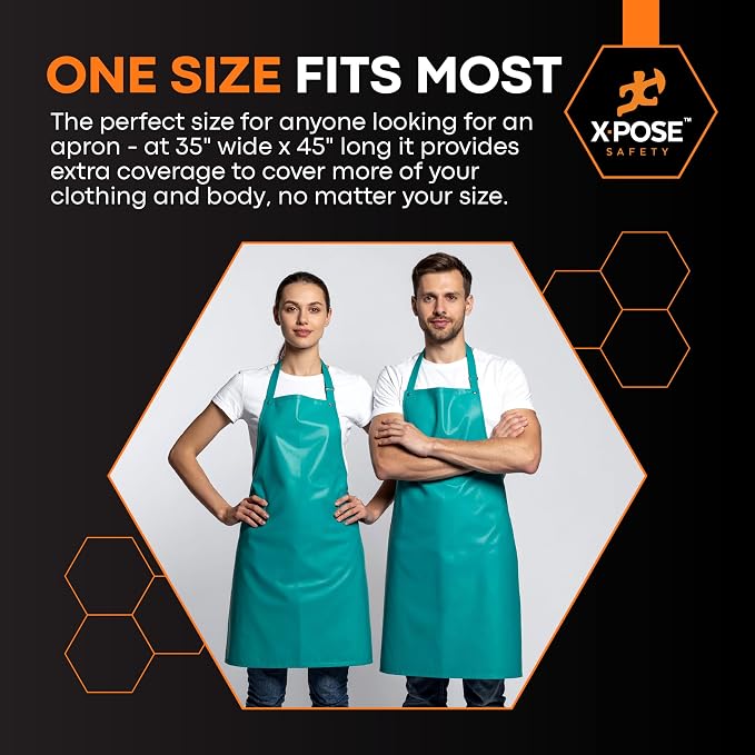 Xpose Safety Heavy Duty Vinyl Waterproof Aprons, Industrial and Commercial Use - Image 6