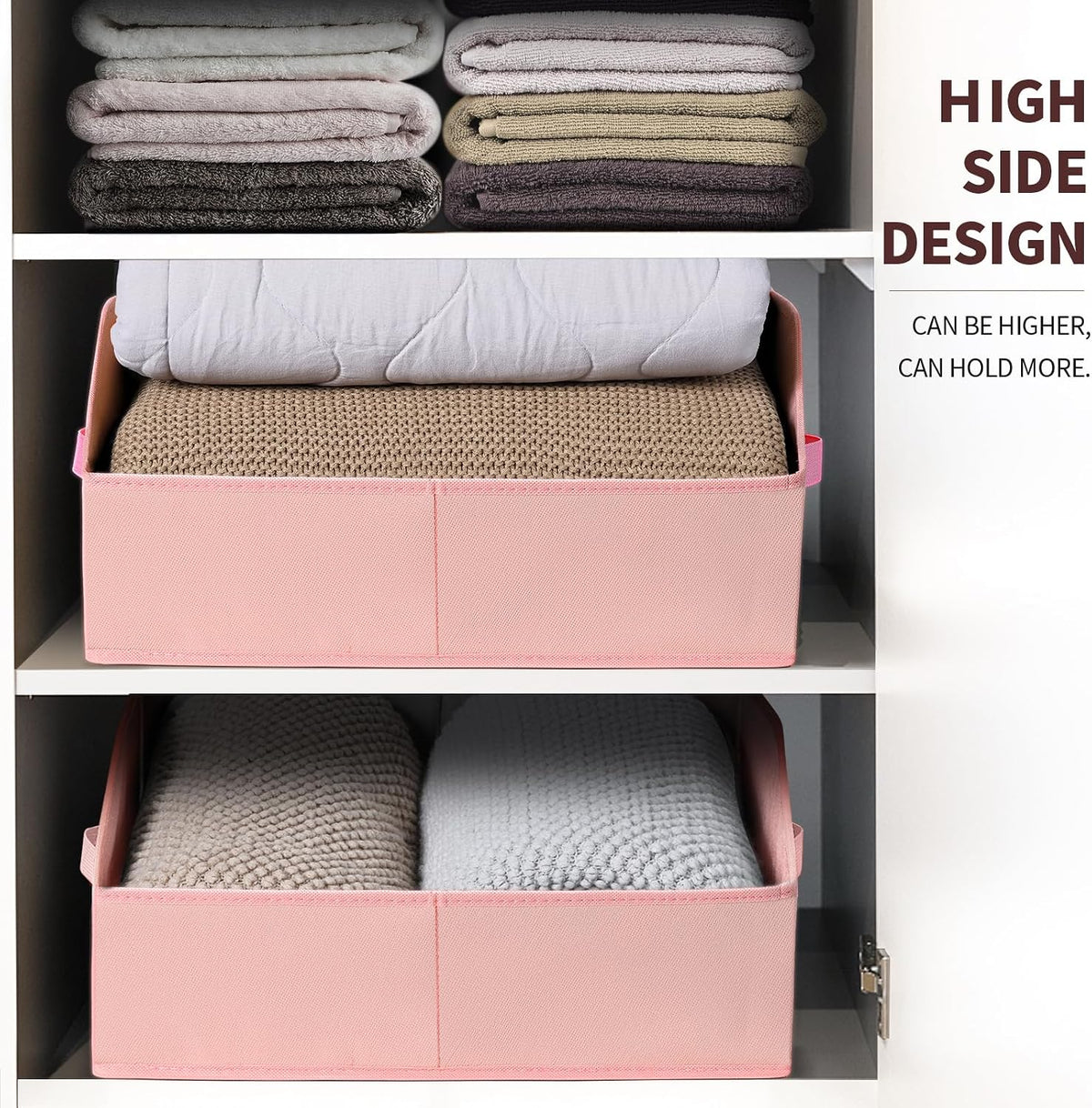 Closet Baskets for Shelves Trapezoid - Decorative Storage Baskets with