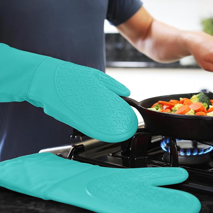 BPA-Free Soft Silicone Oven Mitts - Image 9