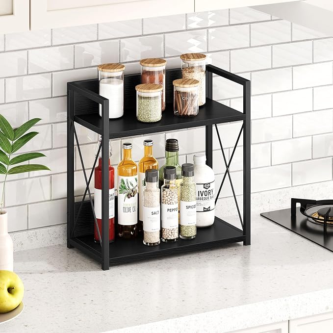 Giikin Kitchen Countertop Organizer, 2 Tier Coffee Bar Organizer, Kitchen - Image 5