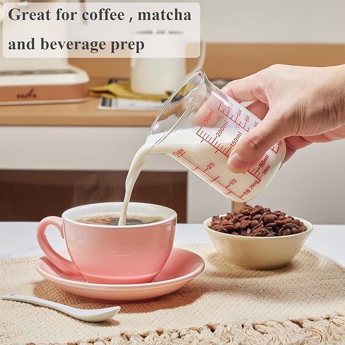 Ackers Glass Measuring Cup 1 Cup, 8oz Borosilicate Liquid Measuring Cup - Image 5