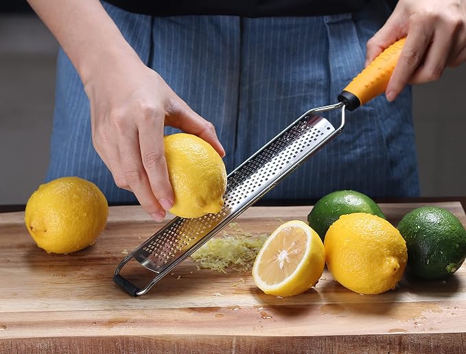 Deiss PRO Lemon Zester & Heavy Duty Cheese Grater & Vegetable Grater - Image 4