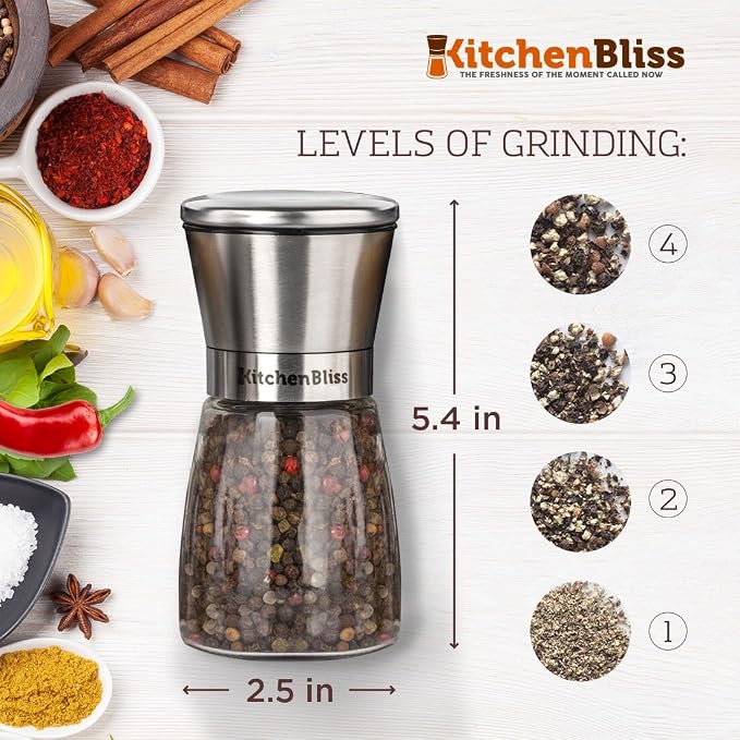Professional Salt and Pepper Grinder – Premium Stainless Steel Salt and Pepper - Image 2